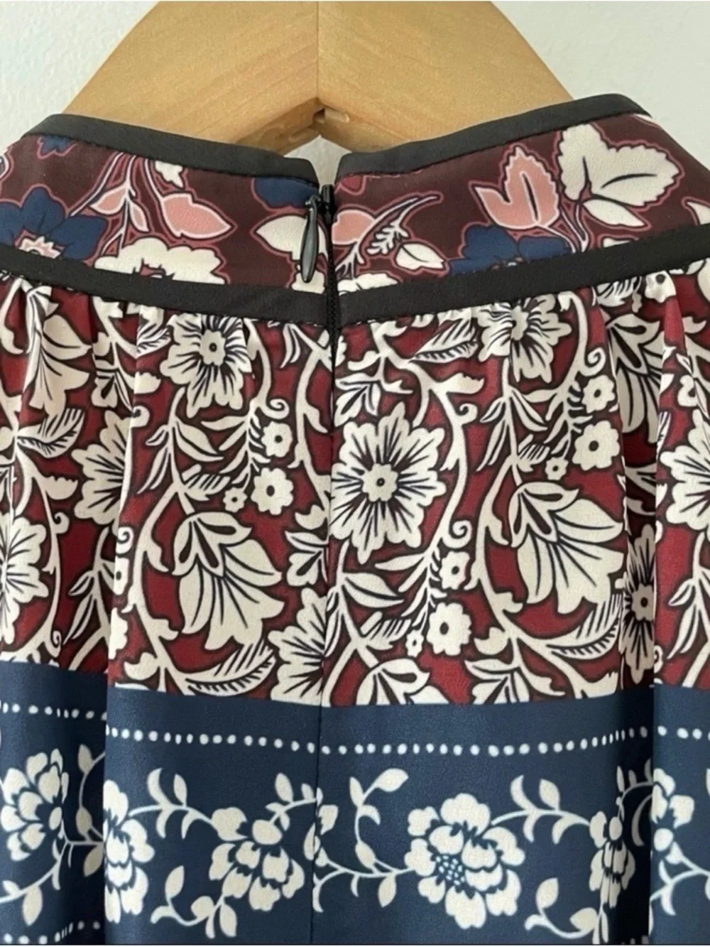 Kate Spade Patchwork Roseta Dress in Deep Russet